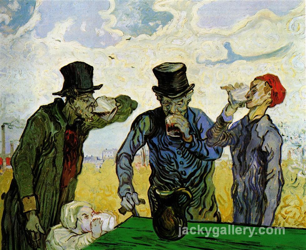 The Drinkers after Daumier, Van Gogh painting